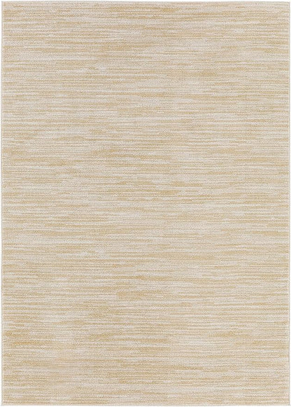 Nourison Home Nourison Essentials Ivory Gold 4' x 6' Area Rug - Easy Clean, Non Shedding, Bed Room, Living Room, Dining Room, Kitchen (4' x 6')