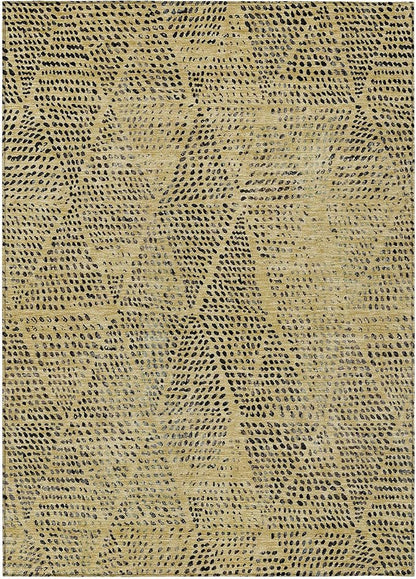 Addison Rugs Chantille ACN591 Gold 3' x 5' Indoor Outdoor Area Rug, Easy Clean, Machine Washable, Non Shedding, Bedroom, Living Room, Dining Room, Kitchen, Patio Rug