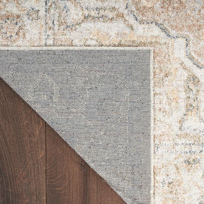 Nourison Home Astra Machine Washable Beige 2'2" x 4' Area Rug - Easy Clean, Non Shedding, Bed Room, Living Room, Dining Room, Kitchen (2' x 4')