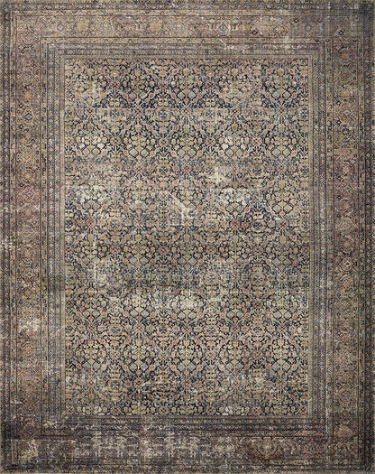 Loloi Amber Lewis Morgan Collection MOG-03 Denim/Multi 2'-3" x 9'-6" 38" Thick Runner Rug feat. CloudPile, Neutral, Room Décor, Vintage Inspired, Livingroom, Bedroom, Dining Area
