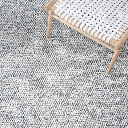 SAFAVIEH Natura Collection Runner Rug - 2'3" x 12', Light Grey & Ivory, Handmade Wool Blend, Textured Design, Ideal for Hallway, Bedroom, Foyer (NAT620G)
