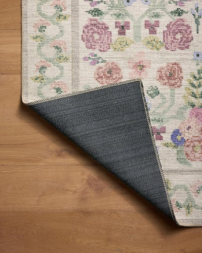 Loloi Rifle Paper Co. Rosa Collection RSA-01 Ivory 2'-3" x 3'-9" Accent Rug