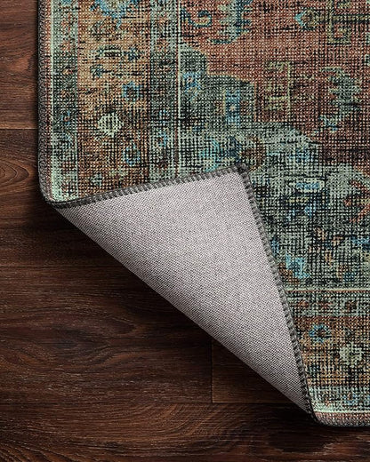 Loloi Skye Collection SKY-07 Terracotta/Sky 2'-0" x 5'-0" Accent Rug