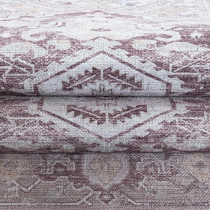 Washable Area Rug. Modern Farmhouse. Vintage. Turkish. Bohemian. Distressed. Oriental. Traditional. Rugs for Living Room. Dining. Bedroom. Office. Entryway. Foyer. (861PP, 7'5" x 9'8")