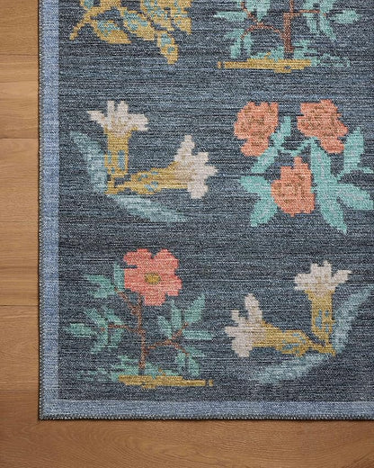 Loloi Rifle Paper Co. Rosa Collection RSA-03 Navy 2'-6" x 7'-6" Runner Rug