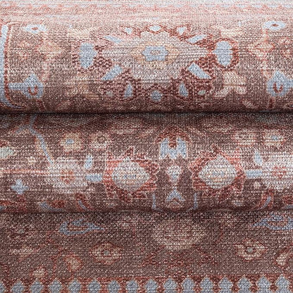 Fame Living Washable Area Rug. Modern Farmhouse. Vintage. Turkish. Bohemian. Distressed. Oriental. Traditional. Rugs for Living Room. Dining. Bedroom. Office. Entryway. Foyer. (860TT, 9' x 12')