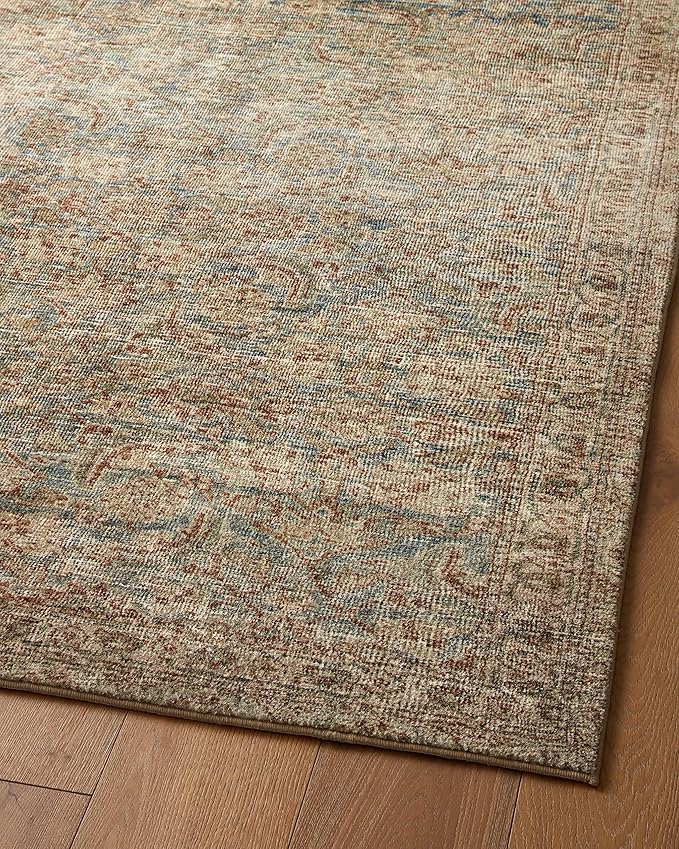 Loloi Amber Lewis Morgan Collection MOG-04 Sea/Sage 2' x 3'-6" 38" Thick Accent Rug feat. CloudPile, Neutral, Room Décor, Vintage Inspired, Livingroom, Bedroom, Dining Area