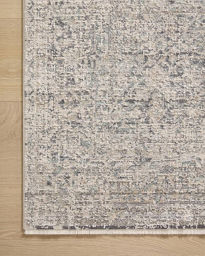Loloi Amber Lewis Alie Collection ALE-01 Stone/Mist 2'-7'' x 12'-0'', .13'' Pile Height, Runner Rug
