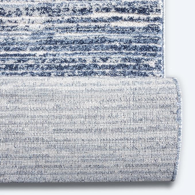 Well Woven Custom Size Hallway & Stair Runner- Harlow Delphi Taupe 27 Inches Wide x 55 Feet Long Runner (27" x 55') Runner Rug - Modern Stripes Pattern, Ultra-Soft, Easy-Clean
