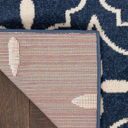 Nourison Home Nourison Essentials Navy Ivory 8' x 10' Area Rug - Easy Clean, Non Shedding, Bed Room, Living Room, Dining Room, Kitchen (8' x 10')