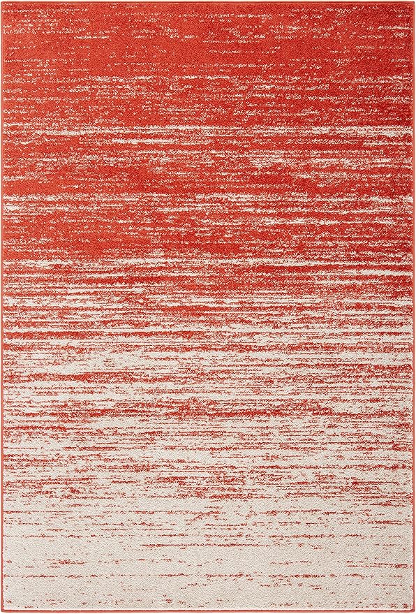 SAFAVIEH Area Rug 9x12 - Adirondack Collection - Large - Orange & Grey, Modern Ombre Design, Non Shedding & Easy to Clean, Ideal for Living Room, Bedroom, Office, Dining Space (ADR113P)