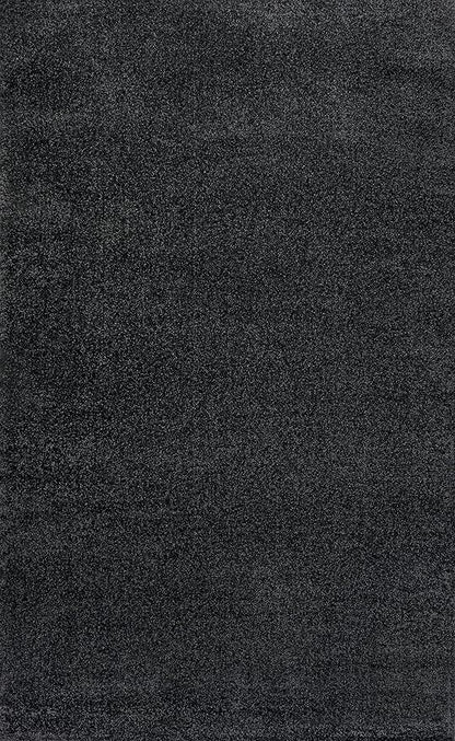 Eyely UES100I-3 Supersoft Haze Solid Low-Pile Indoor Area Rug Casual;Contemporary;Solid;Traditional, Bedroom, Kitchen, Living Room, Easy-Cleaning, Non-Shedding, 3 X 5, Black