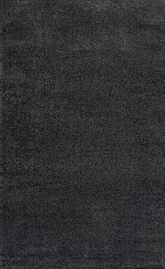 Eyely UES100I-15 Supersoft Haze Solid Low-Pile Indoor Area Rug, Coastal, Bohemian, Minimalist, Classic, Casual for Bedroom,Kitchen,Living Room,Non Shedding,Easy-Washing, Black, 12 X 15