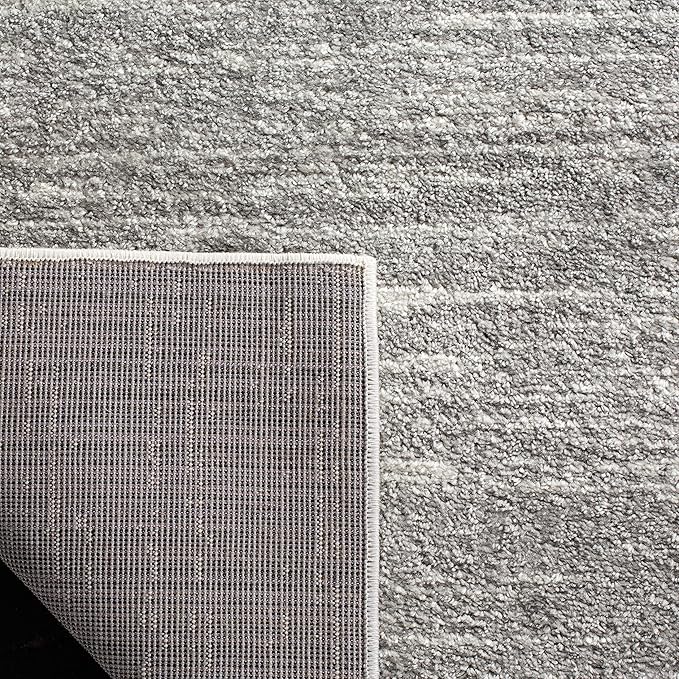 SAFAVIEH Adirondack Collection Area Rug - 6' Square, Ivory & Silver, Modern Ombre Design, Non Shedding & Easy to Clean, Ideal for Living Room, Bedroom, Office, Dining Space (ADR113B)