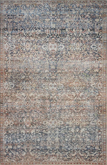 Loloi Chris Loves Julia Jules Collection JUL-06 Denim/Spice 2'-3'' x 3'-9'', .13" Pile Height, Accent Rug