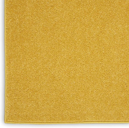 Nourison Home Nourison Essentials Yellow 2' x 6' Area Rug - Easy Clean, Non Shedding, Bed Room, Living Room, Dining Room, Kitchen (6' Runner)