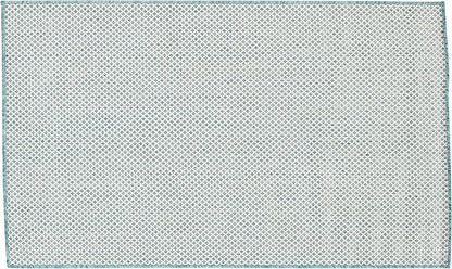 Nourison Home Courtyard Ivory Aqua 3' x 5' Area Rug - Easy Clean, Non Shedding, Bed Room, Living Room, Dining Room, Kitchen (3' x 5')
