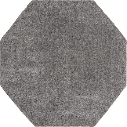 Unique Loom Solo Collection Area Rug - Calabasas (7' 10" Octagon, Gray)