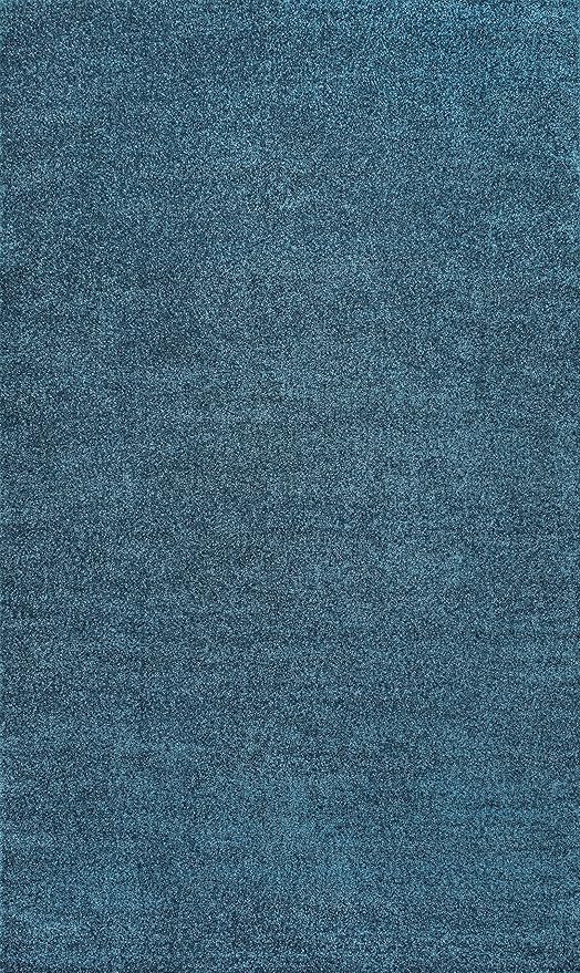 JONATHAN Y Haze Solid Low-Pile Turquoise Indoor Area Rug 9x12, Coastal,Bohemian,Minimalist,Classic, Easy-Cleaning for Living Room,Bedroom,Kitchen,Pet Friendly,Non-Shedding (SEU100H-9)