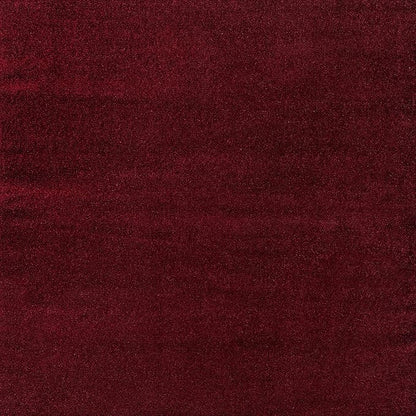 Eyely UES100Q-9SQ Supersoft Haze Solid Low-Pile Indoor Area Rug, Coastal, Bohemian, Minimalist, Classic, Casual for Bedroom,Kitchen,Living Room,Non Shedding,Easy-Washing, Red, 9' Square