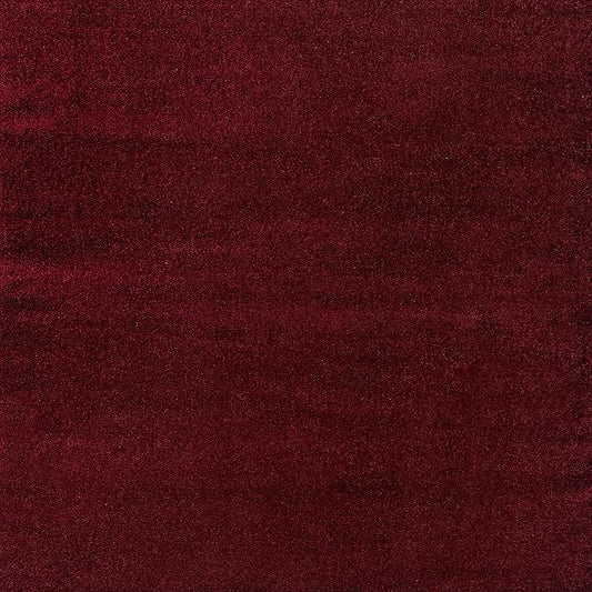 Eyely UES100Q-9SQ Supersoft Haze Solid Low-Pile Indoor Area Rug, Coastal, Bohemian, Minimalist, Classic, Casual for Bedroom,Kitchen,Living Room,Non Shedding,Easy-Washing, Red, 9' Square