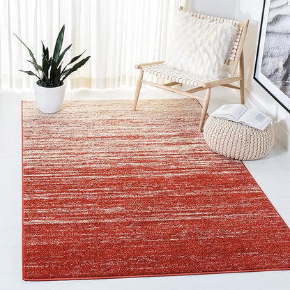 SAFAVIEH Area Rug 6x9 - Adirondack Collection - Orange & Grey, Modern Ombre Design, Non Shedding & Easy to Clean, Ideal for Living Room, Bedroom, Office, Dining Space (ADR113P)