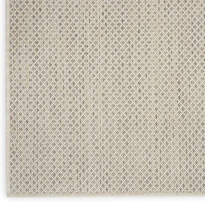 Nourison Home Courtyard Ivory Silver 9' x 12' Area Rug - Easy Clean, Non Shedding, Bed Room, Living Room, Dining Room, Kitchen (9' x 12')