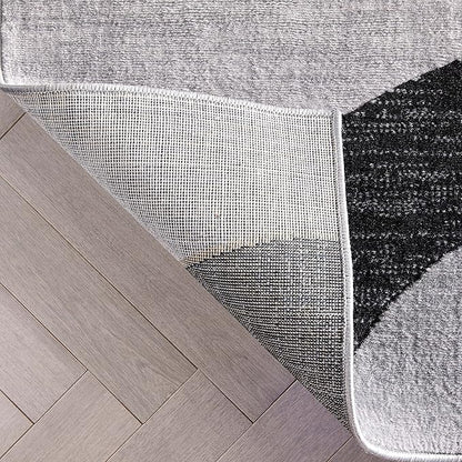 Well Woven Dulcet Bingo Grey Modern Geometric 5'3" x 7'3" Area Rug