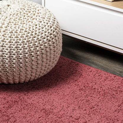 JONATHAN Y Haze Solid Low-Pile Red Runner Rug 2x10, Coastal,Bohemian,Minimalist,Classic, Easy-Cleaning for Living Room,Bedroom,Kitchen,Pet Friendly,Non-Shedding (SEU100E-210)