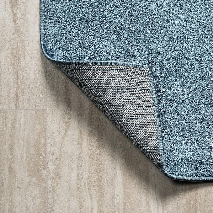 JONATHAN Y Haze Solid Low-Pile Turquoise Indoor Area Rug 6x9, Coastal,Bohemian,Minimalist,Classic, Easy-Cleaning for Living Room,Bedroom,Kitchen,Pet Friendly,Non-Shedding (SEU100H-6)