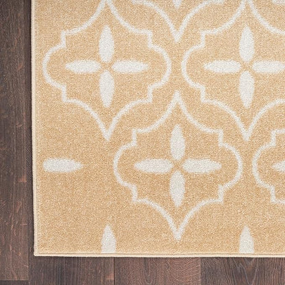 Nourison Home Nourison Essentials Beige Ivory 8' x 10' Area Rug - Easy Clean, Non Shedding, Bed Room, Living Room, Dining Room, Kitchen (8' x 10')
