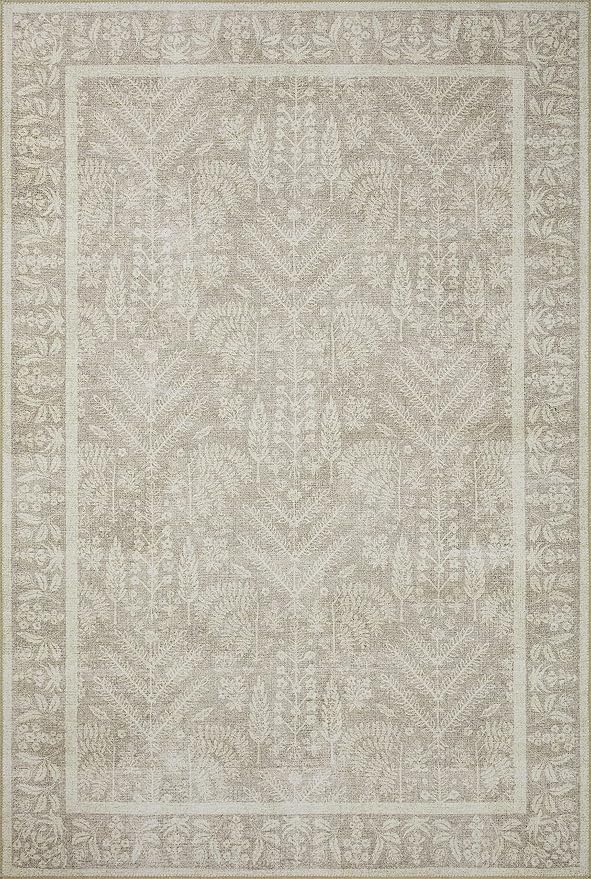 Loloi Rifle Paper Co. Maison Collection MAO-02 Bough Natural 5'-0" x 7'-6", .19" Pile Height, Area Rug