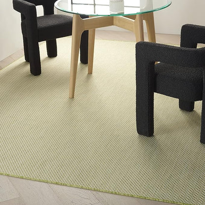 Nourison Home Courtyard Ivory Green 8' x 10' Area Rug - Easy Clean, Non Shedding, Bed Room, Living Room, Dining Room, Kitchen (8' x 10')