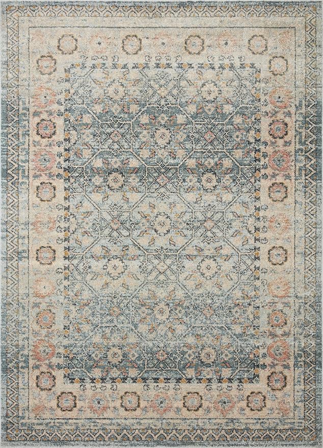 Loloi Jocelyn Collection JOC-04 Sky/Multi 2'-3" x 7'-6" .38" Thick Runner Rug