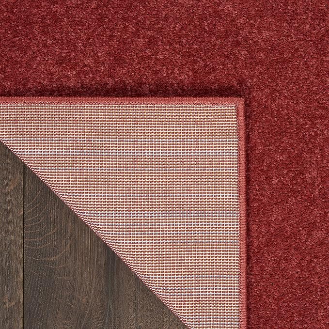 Nourison Home Nourison Essentials Brick Red 8' x 10' Area Rug - Easy Clean, Non Shedding, Bed Room, Living Room, Dining Room, Kitchen (8' x 10')