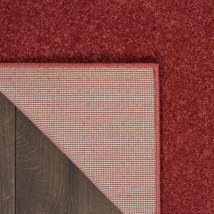 Nourison Home Nourison Essentials Brick Red 7' x 10' Area Rug - Easy Clean, Non Shedding, Bed Room, Living Room, Dining Room, Kitchen (7' x 10')