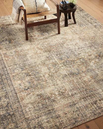 Loloi Amber Lewis Morgan Collection MOG-01 Sunset/Ink 2' x 3'-6" 38" Thick Accent Rug feat. CloudPile, Neutral, Room Décor, Vintage Inspired, Livingroom, Bedroom, Dining Area