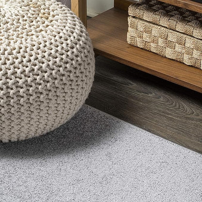 JONATHAN Y Haze Solid Low-Pile Light Gray Runner Rug 2x8, Coastal,Bohemian,Minimalist,Classic, Easy-Cleaning for Living Room,Bedroom,Kitchen,Pet Friendly,Non-Shedding (SEU100K-28)