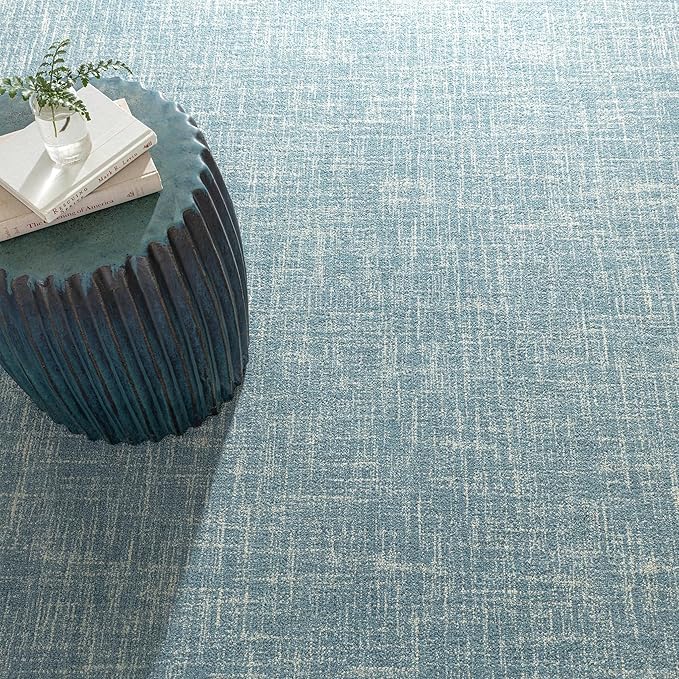 Dash and Albert Crosshatch Wool Area Rug - 6' x 9' Aegean Solid Hand Micro Hooked Accent Rug - Durable, High Traffic Areas Bedroom, Hallway, Stairs - Premium Luxury Hotel Quality Soft Breathable