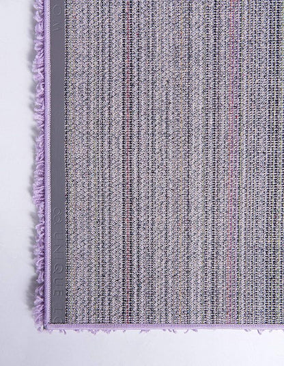 Unique Loom Solid Shag Collection Area Rug (8' x 11' Rectangle, Lilac)