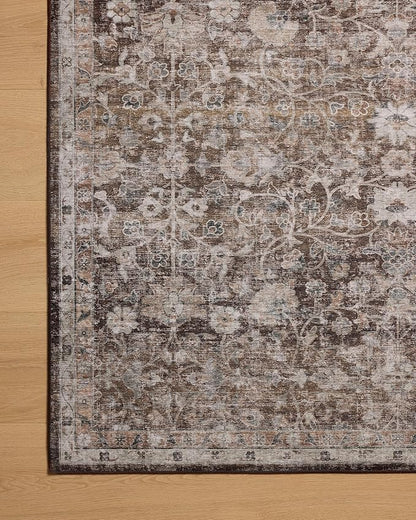Loloi Amber Lewis Josie Collection JOS-02 Earth/Natural 2'-6" x 7'-6", .13" Pile Height, Low Profile, Machine Washable, Runner Rug