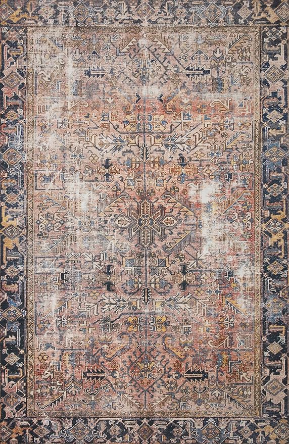 Loloi Chris Loves Julia Jules Collection JUL-02 Terracotta/Multi 3'-6'' x 5'-6'', .13" Pile Height, Accent Rug