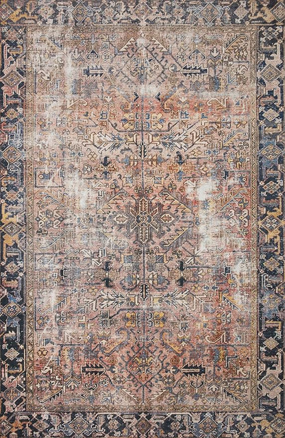 Loloi Chris Loves Julia Jules Collection JUL-02 Terracotta/Multi 7'-6'' x 9'-6'', .13" Pile Height, Area Rug
