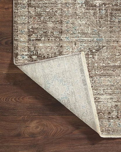 Loloi Magnolia Home by Joanna Gaines Millie Collection MIE-03 Charcoal/Dove 3'-6" x 5'-6", .25" Pile Height, Accent Rug