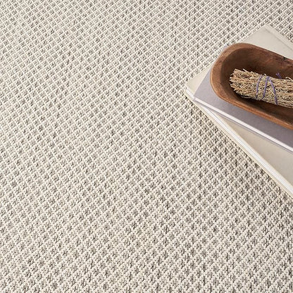 Nourison Home Courtyard Ivory Silver 4' x Square Area Rug - Easy Clean, Non Shedding, Bed Room, Living Room, Dining Room, Kitchen (4' x Square)