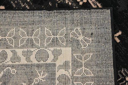 Unique Loom Taftan Collection Border Geometric Tribal Inspired Design Area Rug (7' 0 x 10' 0 Rectangular, Black/ Gray)