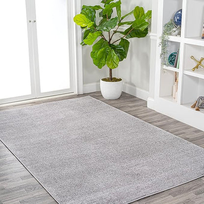 JONATHAN Y Haze Solid Low-Pile Light Gray Indoor Area Rug 12x15, Coastal,Bohemian,Minimalist,Classic, Easy-Cleaning for Living Room,Bedroom,Kitchen,Pet Friendly,Non-Shedding (SEU100K-15)