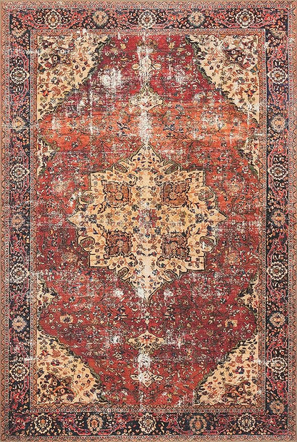 Loloi Loren Collection LQ-07 Red/Navy 2'-3" x 3'-9" Accent Rug