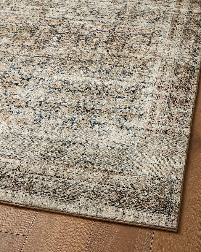 Loloi Amber Lewis Morgan Collection MOG-02 Navy/Sand 3'-6" x 5'-6" 38" Thick Accent Rug feat. CloudPile, Neutral, Room Décor, Vintage Inspired, Livingroom, Bedroom, Dining Area