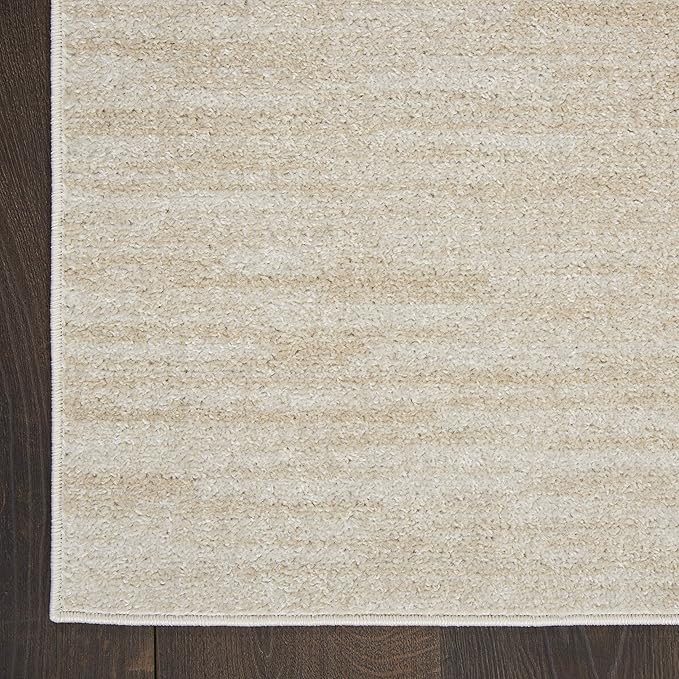 Nourison Home Nourison Essentials Ivory Beige 2'2" x 18' Area Rug - Easy Clean, Non Shedding, Bed Room, Living Room, Dining Room, Kitchen (18' Runner)